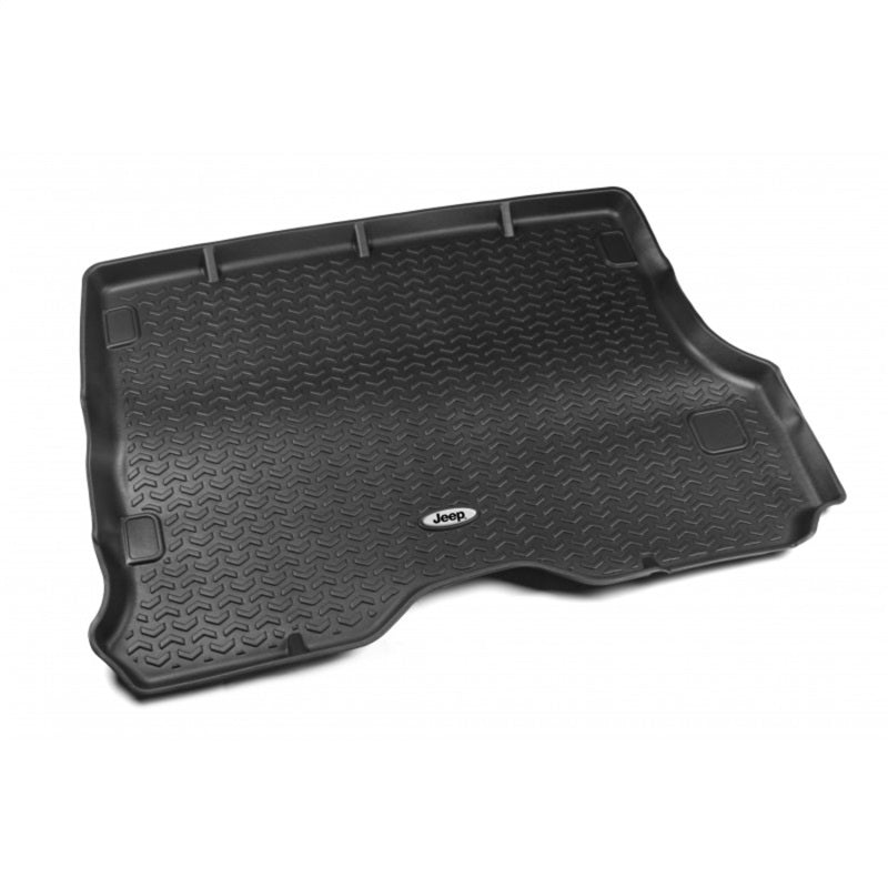 Rugged Ridge Floor Liner Cargo Black 1984-2001 Jeep Logo Cherokee XJ Rugged Ridge Floor Mats - Rubber