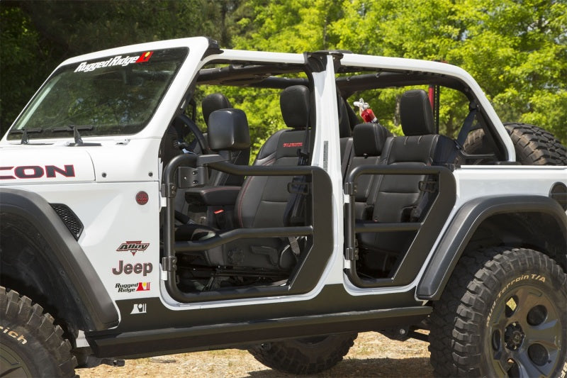 Rugged Ridge Fortis Front Tube Doors with Mirrors 18-20 Jeep Wrangler JL/JT Rugged Ridge Doors
