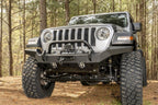 Rugged Ridge HD Bumper Full Width Front 07-18 Jeep Wrangler JK 18-20 Jeep Wrangler JL 2020 JT Rugged Ridge Bumpers - Steel