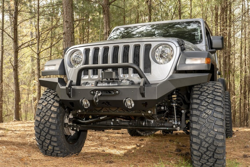 Rugged Ridge HD Bumper Full Width Front 07-18 Jeep Wrangler JK 18-20 Jeep Wrangler JL 2020 JT Rugged Ridge Bumpers - Steel