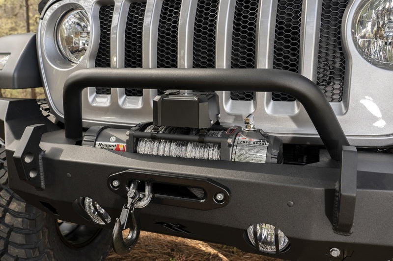 Rugged Ridge HD Bumper Full Width Front 07-18 Jeep Wrangler JK 18-20 Jeep Wrangler JL 2020 JT Rugged Ridge Bumpers - Steel