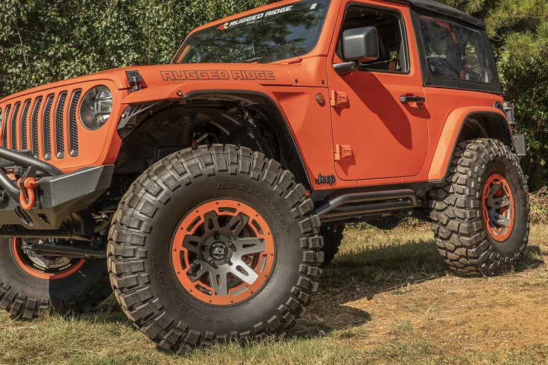 Rugged Ridge RRC Rocker Guards 18-20 Jeep Wrangler JL 2 Door Rugged Ridge Body Armor & Rock Rails