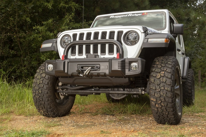 Rugged Ridge Spartacus Front Bumper Overrider 18-20 Jeep Wrangler JL/JT Rugged Ridge Bumpers - Steel
