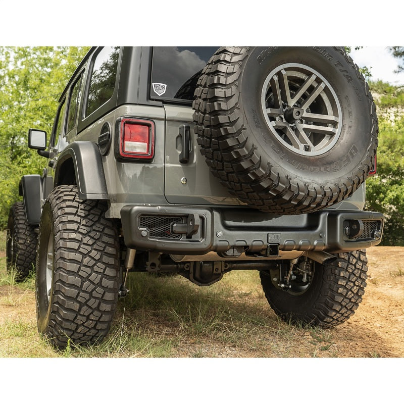 Rugged Ridge Spartacus Rear Bumper Black 18-20 Jeep Wrangler JL Rugged Ridge Bumpers - Steel