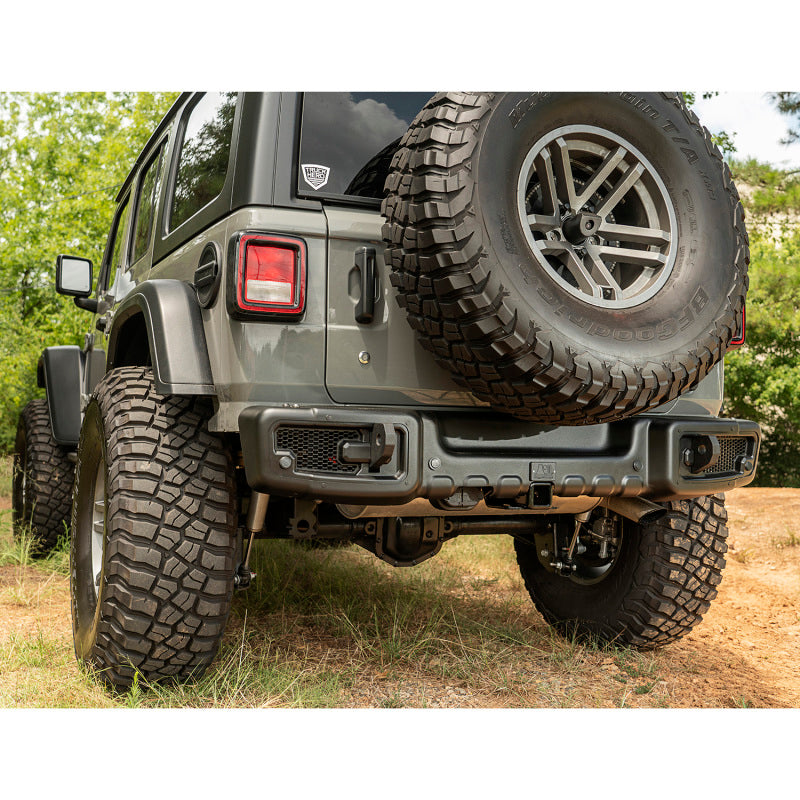 Rugged Ridge Spartacus Rear Bumper Black 18-20 Jeep Wrangler JL Rugged Ridge Bumpers - Steel