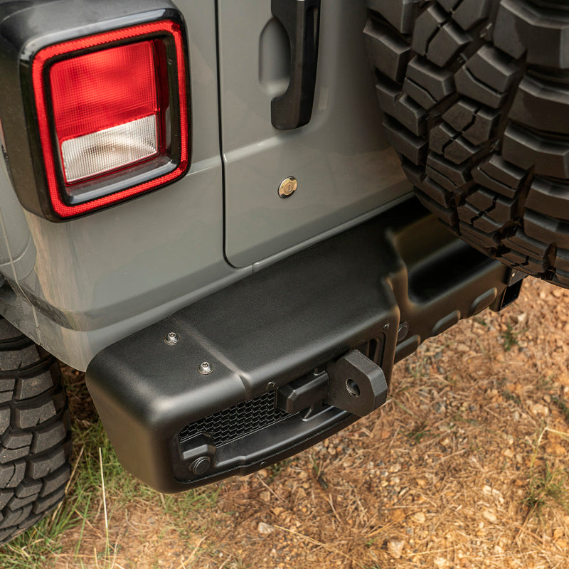 Rugged Ridge Spartacus Rear Bumper Black 18-20 Jeep Wrangler JL Rugged Ridge Bumpers - Steel