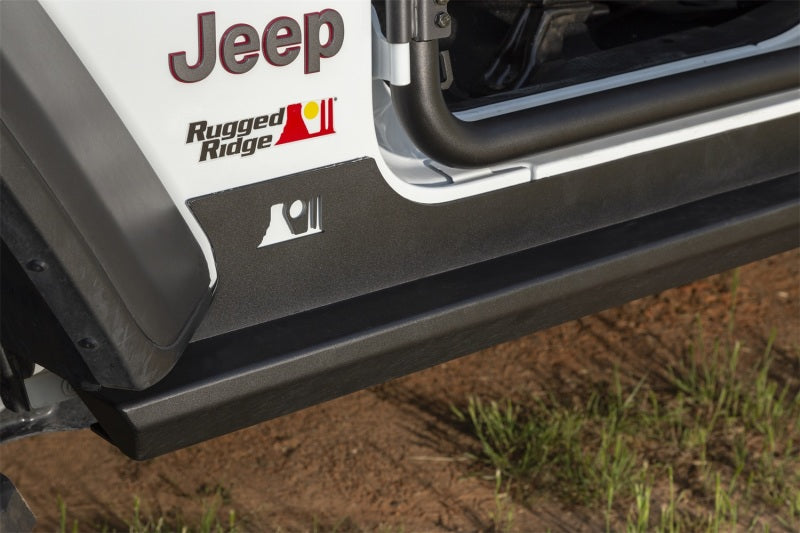 Rugged Ridge XHD Rock Sliders 18-20 Jeep Wrangler JL 4 Door Rugged Ridge Body Armor & Rock Rails