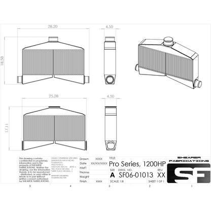 Shearer Fabrications C6 Corvette Pro Series, TT, 1200hp Shearer Fabrications Intercooler