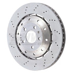 SHW 08-12 Audi R8 4.2L (Excl Ceramic Brakes) Front Drilled-Dimpled Lightweight Brake Rotor SHW Performance Brake Rotors - Drilled