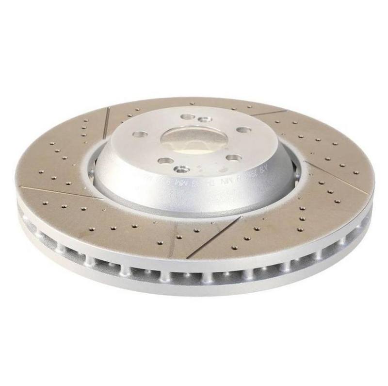 SHW 11-15 Mercedes-Benz C63 AMG 6.3L Front Drilled-Slotted Lightweight Brake Rotor SHW Performance Brake Rotors - Slot & Drilled