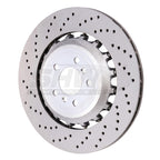 SHW 11-16 BMW M5 4.4L Left Rear Cross-Drilled Lightweight Brake Rotor SHW Performance Brake Rotors - Drilled