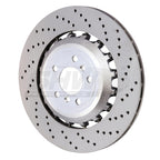 SHW 11-16 BMW M5 4.4L Right Rear Cross-Drilled Lightweight Brake Rotor SHW Performance Brake Rotors - Drilled