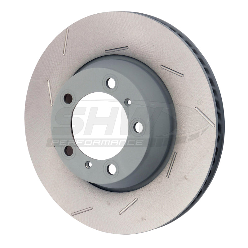 SHW 11-16 Porsche Panamera 4 3.6L w/o Ceramic Brakes Left Rear Slotted Monobloc Brake Rotor SHW Performance Brake Rotors - Slotted