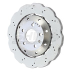 SHW 13-15 Audi RS5 4.2L Rear Drilled-Dimpled Lightweight Wavy Brake Rotor SHW Performance Brake Rotors - Drilled