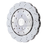 SHW 14-20 Audi R8 5.2L (Excl Ceramic Brakes) Rear Drilled-Dimpled Lightweight Wavy Brake Rotor SHW Performance Brake Rotors - Drilled
