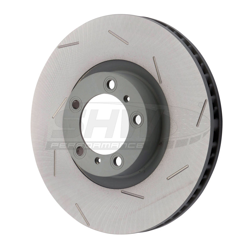 SHW 17-20 Porsche Panamera 4S 2.9L w/18in Wheels/Silver Caliper Right Front Slotted MB Brake Rotor SHW Performance Brake Rotors - Slotted