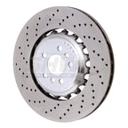 SHW 18-21 BMW M5 4.4L Left Rear Cross-Drilled Lightweight Brake Rotor SHW Performance Brake Rotors - Drilled