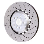 SHW 18-21 BMW M5 4.4L Right Rear Cross-Drilled Lightweight Brake Rotor SHW Performance Brake Rotors - Drilled