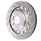 SHW 19-21 BMW M2 Competition 3.0L Right Rear Cross-Drilled Lightweight Brake Rotor SHW Performance Brake Rotors - Drilled