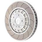 SHW 2020 Audi RSQ3 2.5L Front Cross-Drilled Lightweight Brake Rotor (European Model) SHW Performance Brake Rotors - Drilled