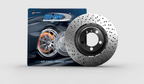 SHW 20-21 BMW X3 M 3.0L Left Rear Cross-Drilled Lightweight Brake Rotor SHW Performance Brake Rotors - Drilled