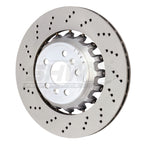 SHW 20-21 BMW X3 M 3.0L Left Rear Cross-Drilled Lightweight Brake Rotor SHW Performance Brake Rotors - Drilled