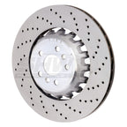 SHW 2020 BMW X5 M 4.4L Right Rear Cross-Drilled Lightweight Brake Rotor SHW Performance Brake Rotors - Drilled