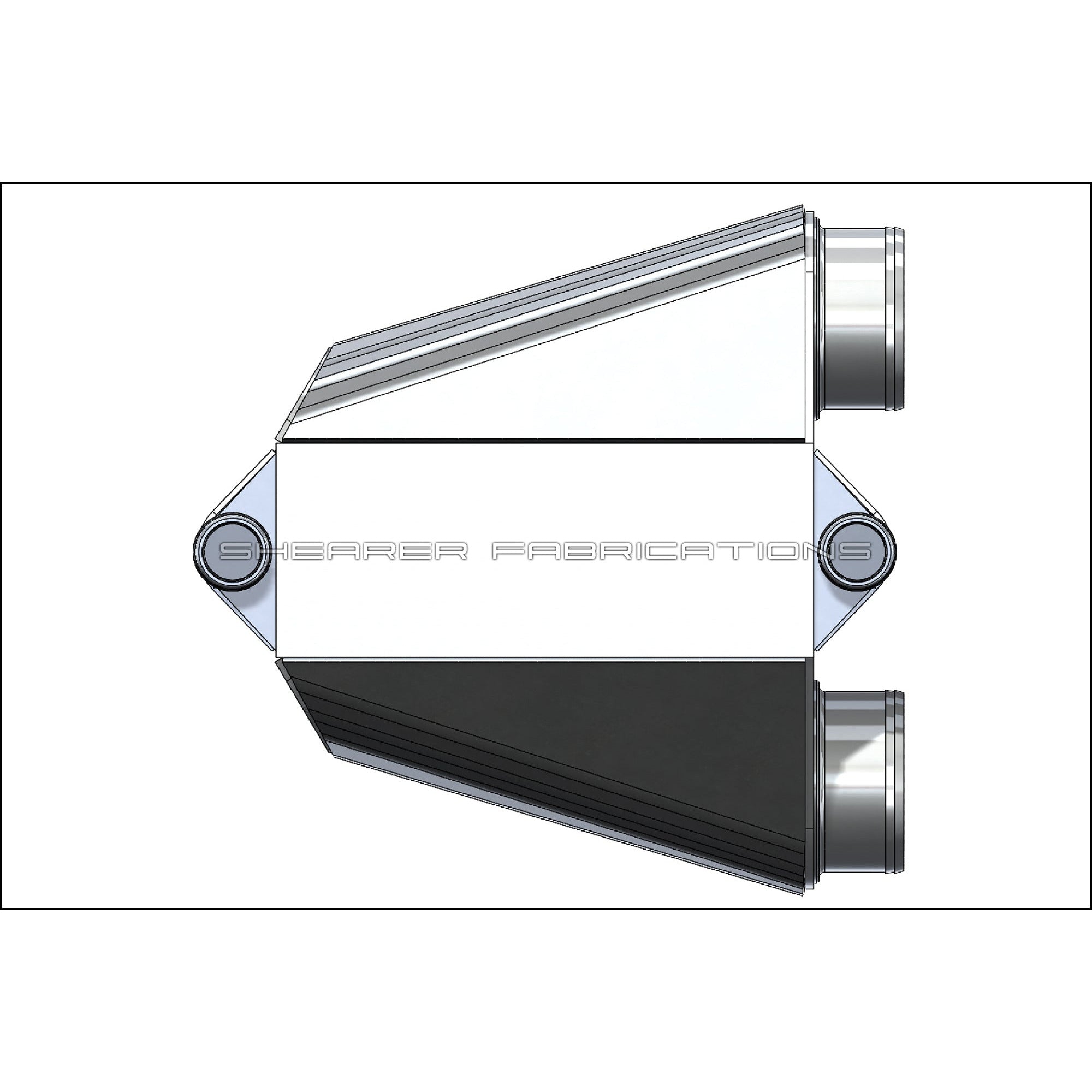 Shearer Fabrications 2000hp Single In/Out Shearer Fabrications Intercooler