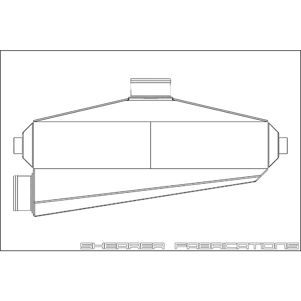 Shearer Fabrications 2000hp, Single In/Out Shearer Fabrications Intercooler