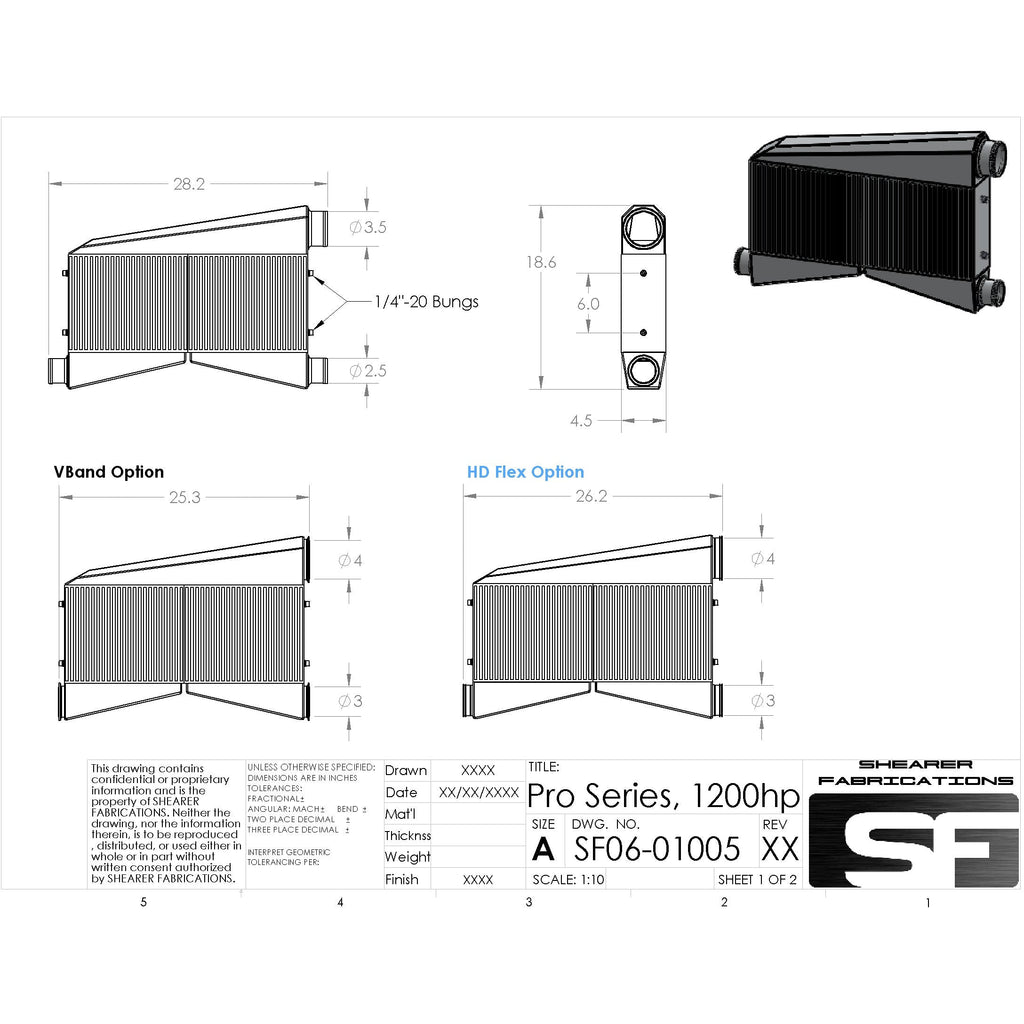 Shearer Fabrications Pro Series, TT, 1200hp Shearer Fabrications Intercooler
