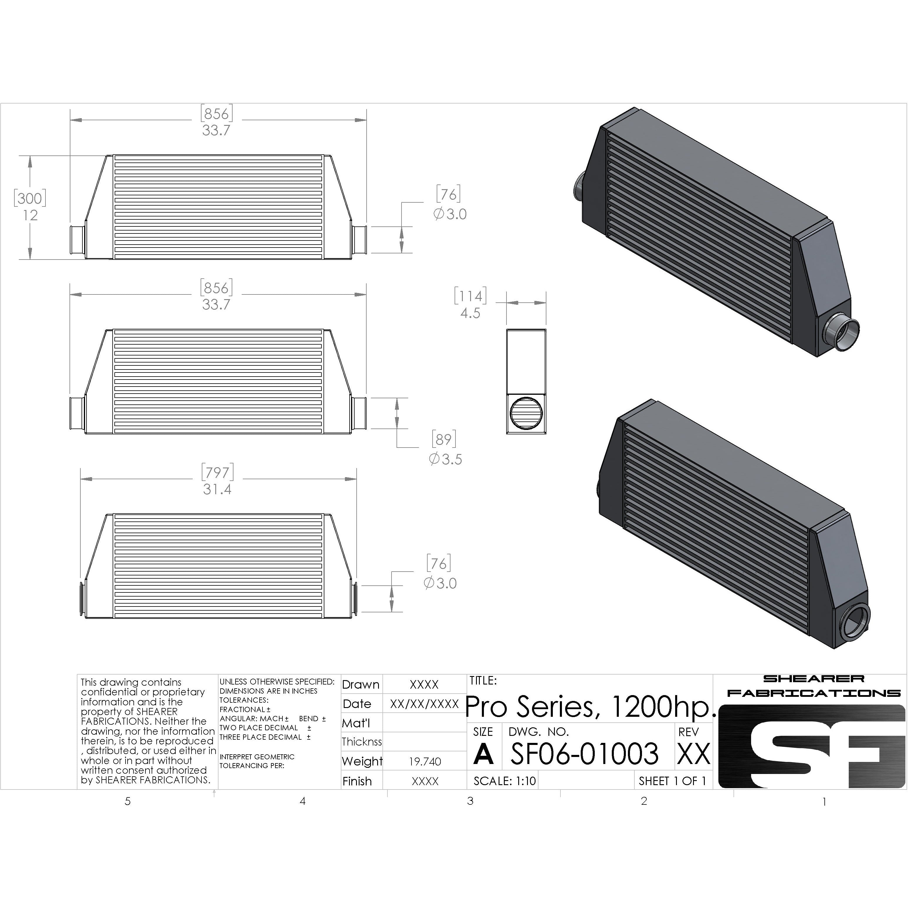 Shearer Fabrications ProSeries, 1200hp Shearer Fabrications Intercooler