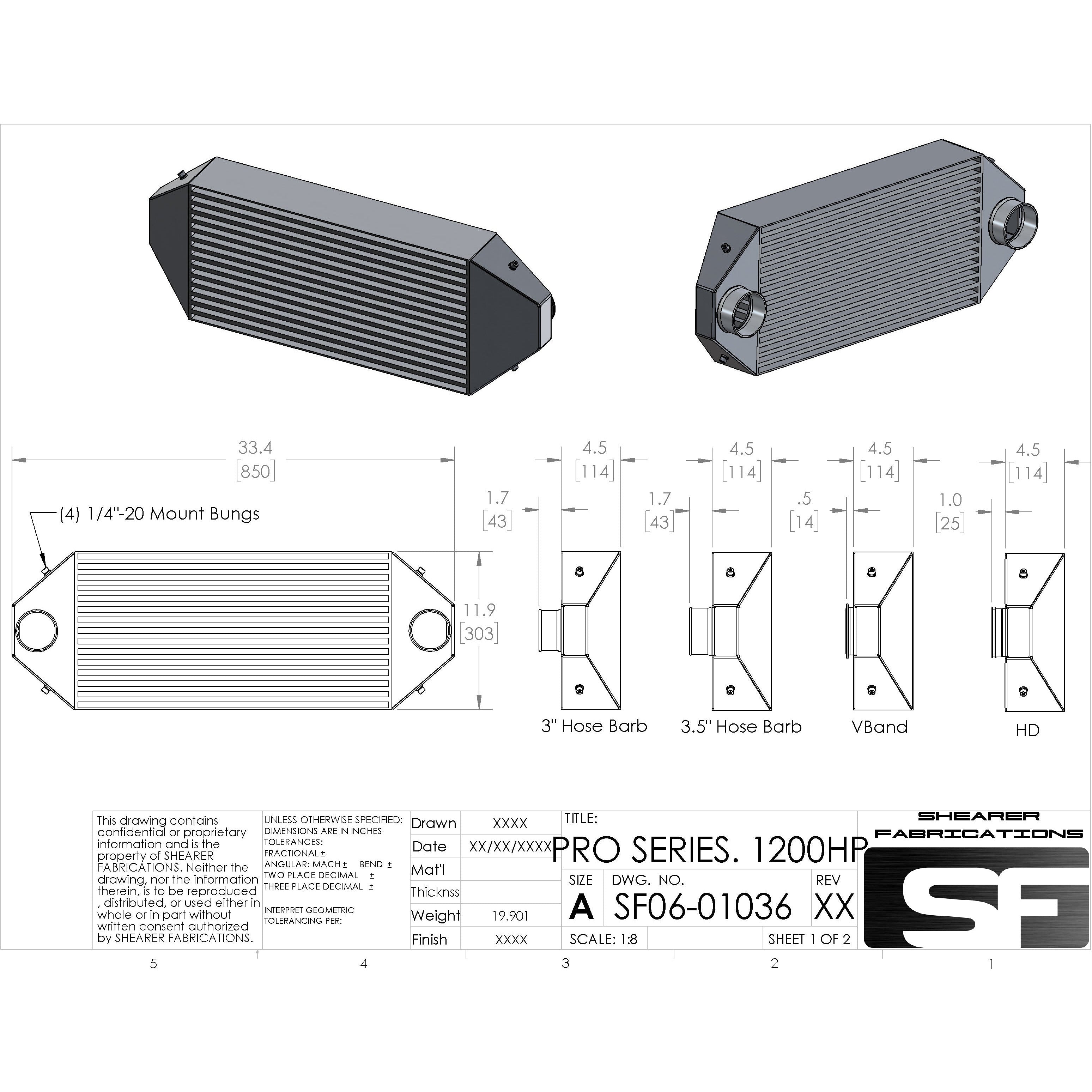 Shearer Fabrications ProSeries, 1200hp Shearer Fabrications Intercooler