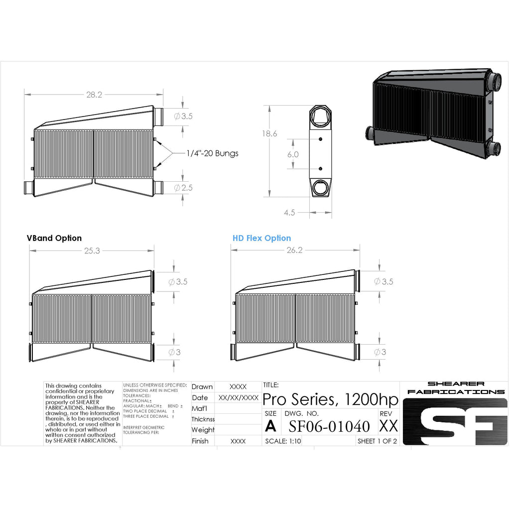 Shearer Fabrications S550 Mustang Pro Series, TT, 1200hp Shearer Fabrications Intercooler