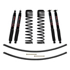 Skyjacker Jeep XJ 3in FR Dual Rate Long Coil Suspension Lift Kit w/RR Add-A-Leaf/Black Max Shocks