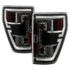 Spyder 21-23 Ford F150 (Factory Halogen) Light Bar LED Tail Lights - Black (ALT-YD-FF15021HAL-BK)