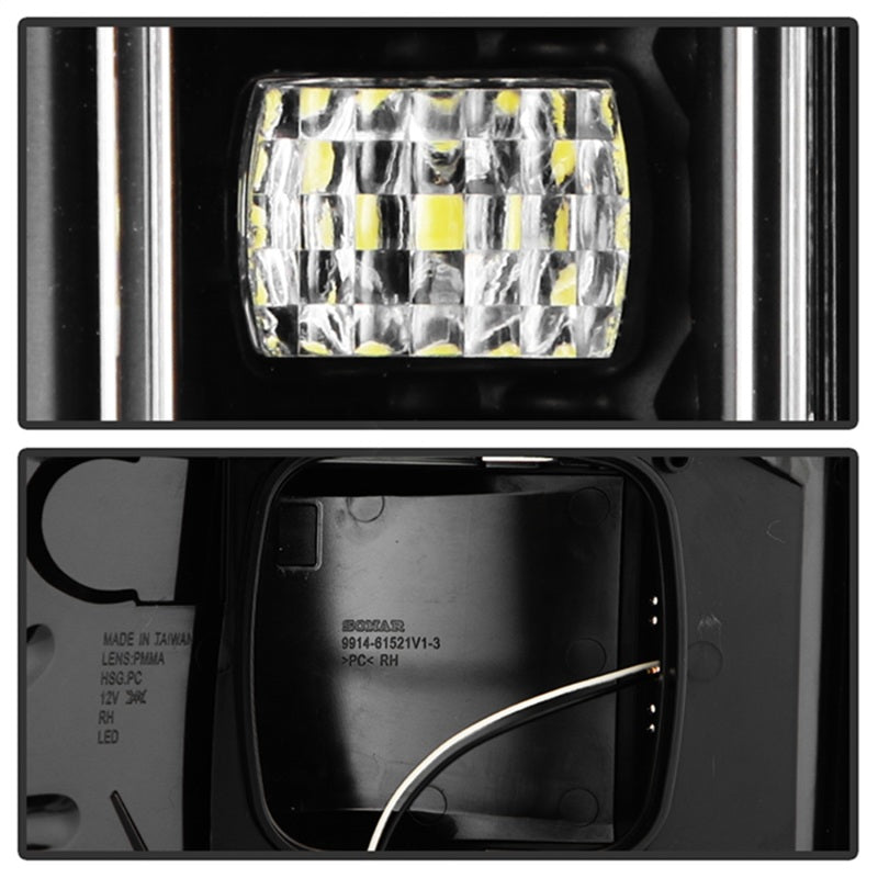 Spyder 21-23 Ford F150 (Factory Halogen) Light Bar LED Tail Lights - Black (ALT-YD-FF15021HAL-BK)