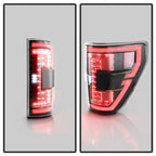 Spyder 21-23 Ford F150 (Factory Halogen) Light Bar LED Tail Lights - Black (ALT-YD-FF15021HAL-BK)