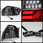 Spyder BMW E90 3-Series 06-08 4Dr LED Indicator LED Tail Lights Blk ALT-YD-BE9006-LBLED-G2-BK