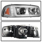 Spyder GMC Sierra 1500/2500/3500 99-06 V2 Projector Headlights - DRL - Chrome PRO-YD-CDE00V2-LB-C