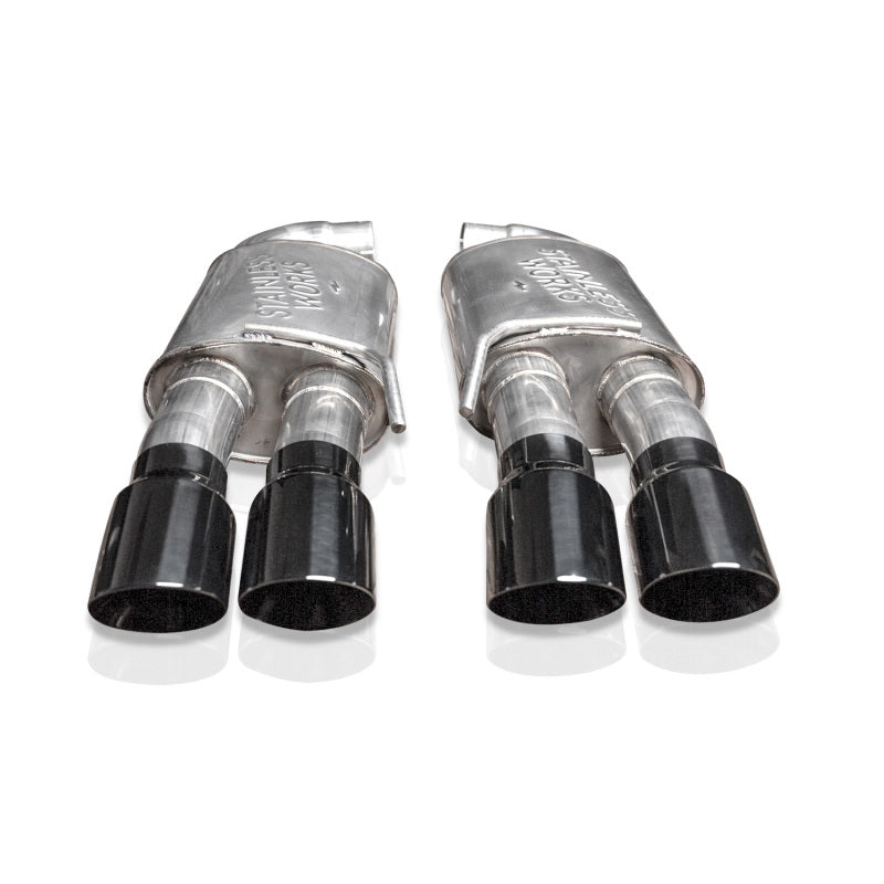 Stainless Works 18-21 Mustang GT Axleback Legend Exhaust - Black Tips Stainless Works Axle Back