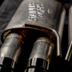 Stainless Works 18-21 Mustang GT Axleback Redline Exhaust - Black Tips Stainless Works Axle Back