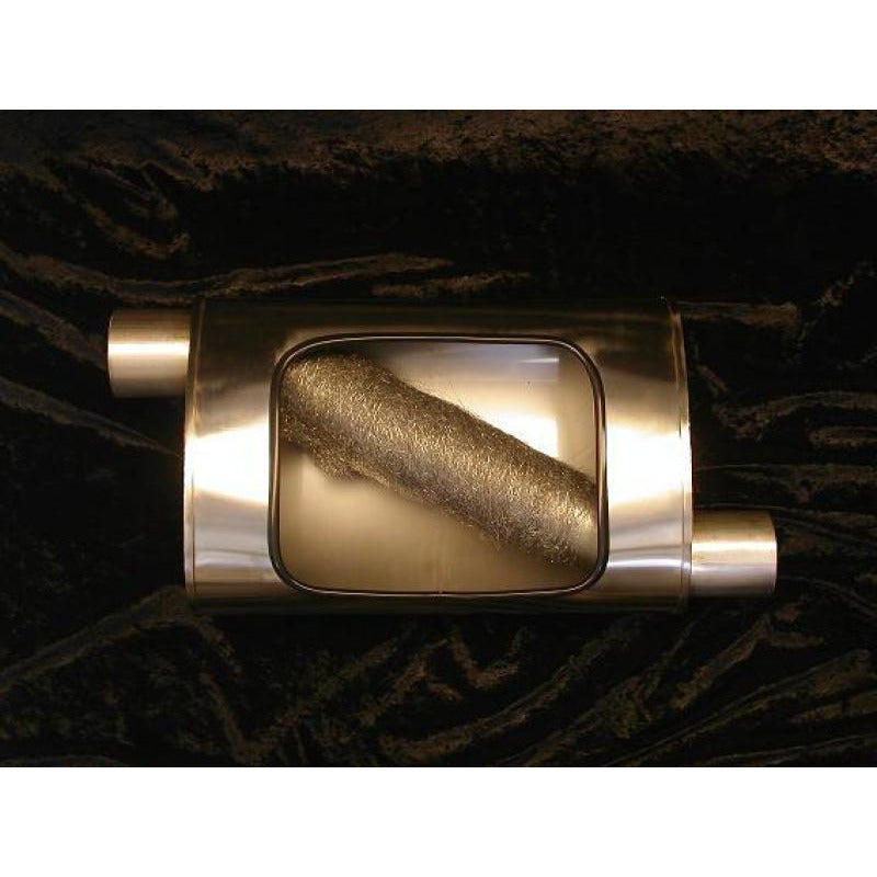Stainless Works 2.25in ID CENTER INLET/ 2.25in OD OFFSET OUTLET 5inX9in Stainless Works Muffler