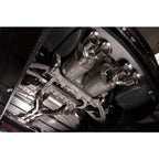 Stainless Works 2009-13 C6 Corvette Axleback 2-1/2in Dual Chambered Turbo Mufflers Quad 4in Tips Stainless Works Catback