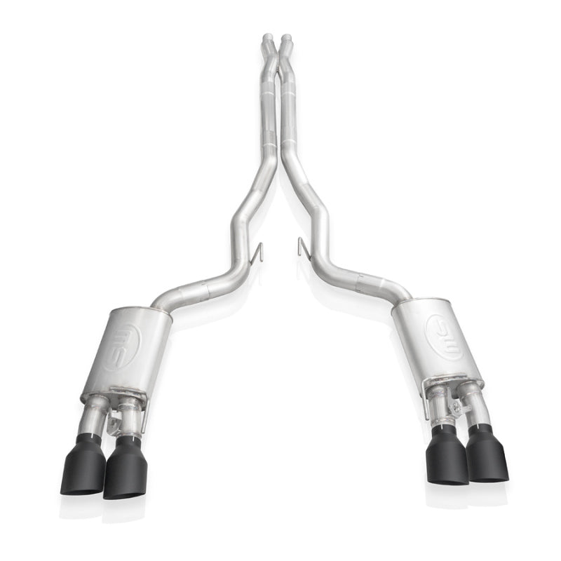Stainless Works 2020 Ford GT500 Redline Catback X-Pipe Exhaust Factory Connect - Black Tips Stainless Works Catback