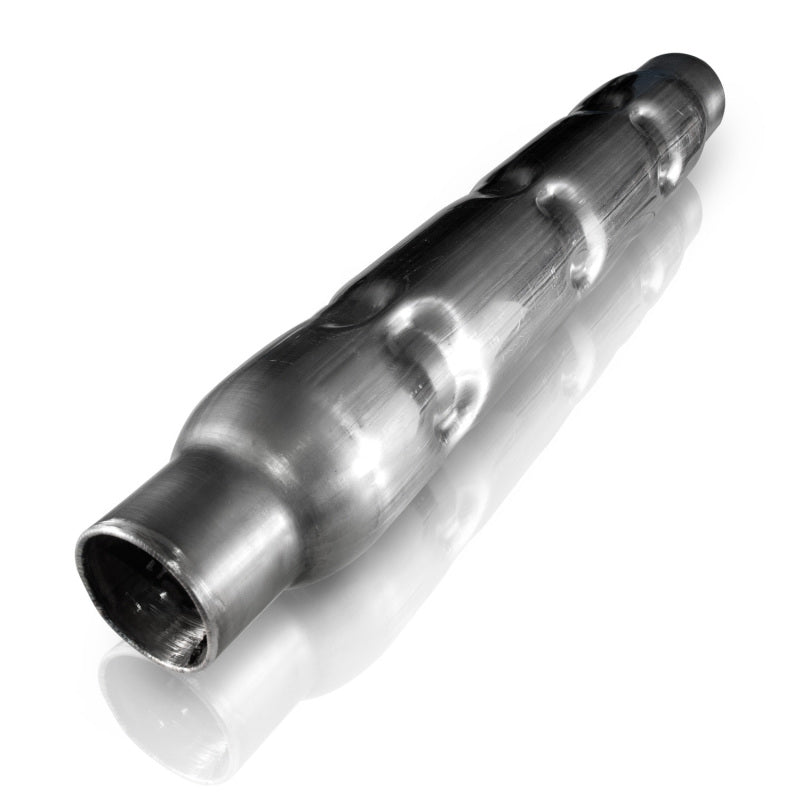 Stainless Works 3in CHAMBERED ROUND MUFFLER (MILL FINISH) Stainless Works Muffler