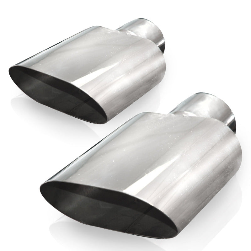 Stainless Works Big Oval Exhaust Tips 2.5in Inlet (priced per pair) Stainless Works Tips