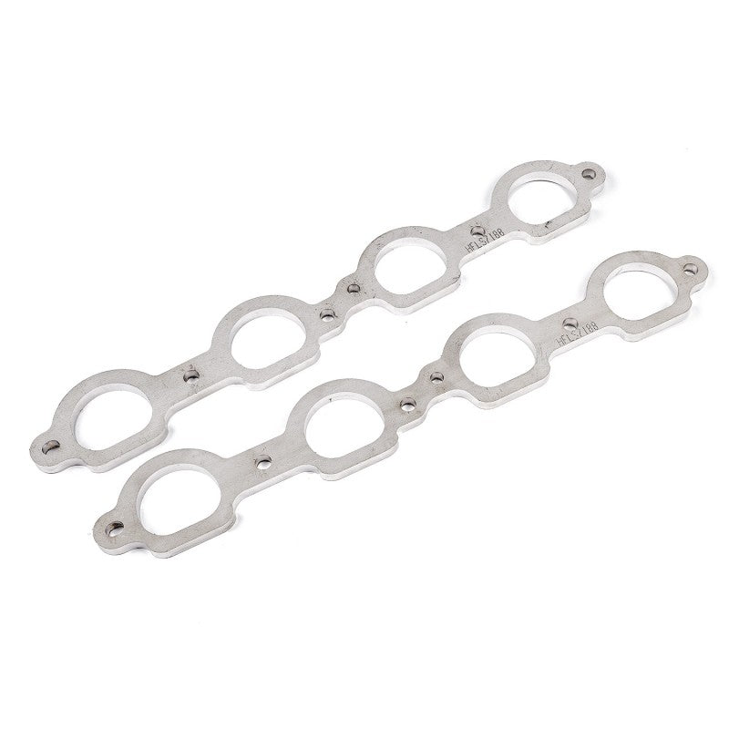 Stainless Works Chevrolet LS7 D-Port Shaped Header 304SS Exhaust Flanges 2in Primaries Stainless Works Flanges