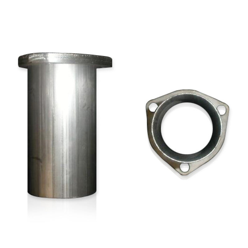 Stainless Works Collector Adapter 3-Bolt 3-1/2in OD Tubing 3in OD Outlet Stainless Works Exhaust Collector