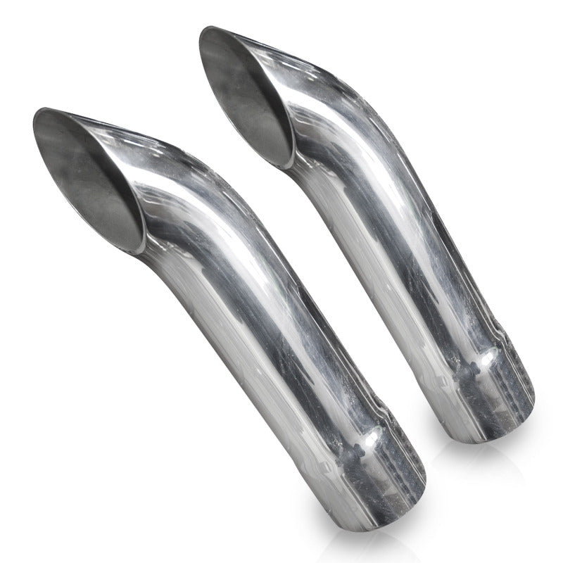 Stainless Works Extended Turn Down Tips- 2 1/2in ID Inlet 2 1/2in Body Stainless Works Tips