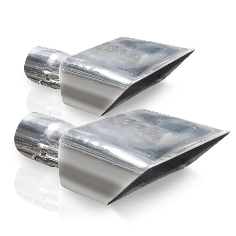 Stainless Works Hot Rod Box Exhaust Tips 2.5in Inlet Stainless Works Tips